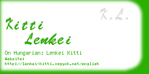 kitti lenkei business card